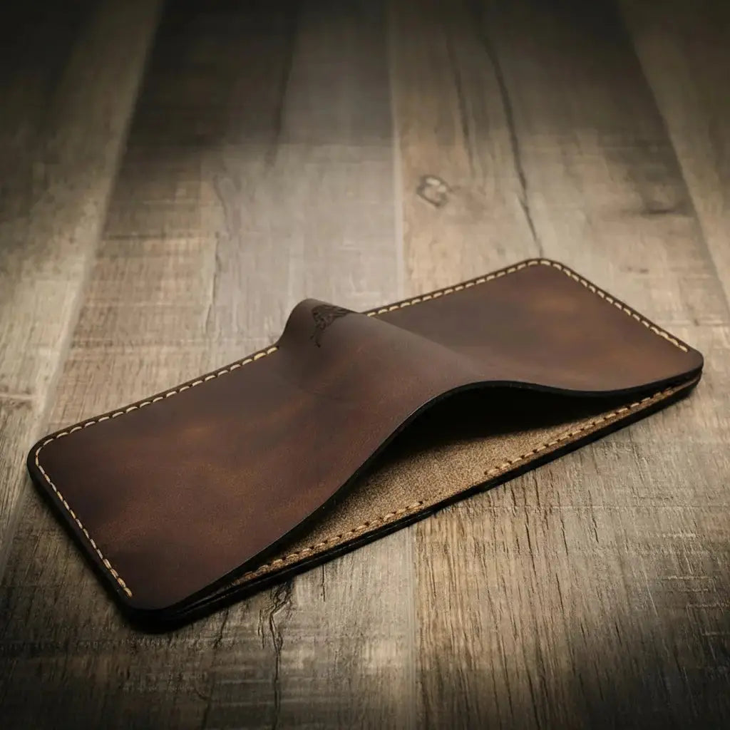 Big Bend Bifold Wallet by Bull Sheath Leather, handmade leather goods detail photo 9