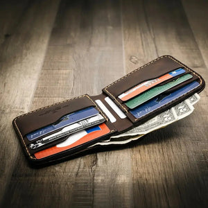 Big Bend Bifold Wallet by Bull Sheath Leather, handmade leather goods detail photo 10