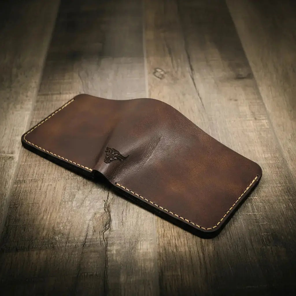 Big Bend Bifold Wallet by Bull Sheath Leather, handmade leather goods detail photo 11