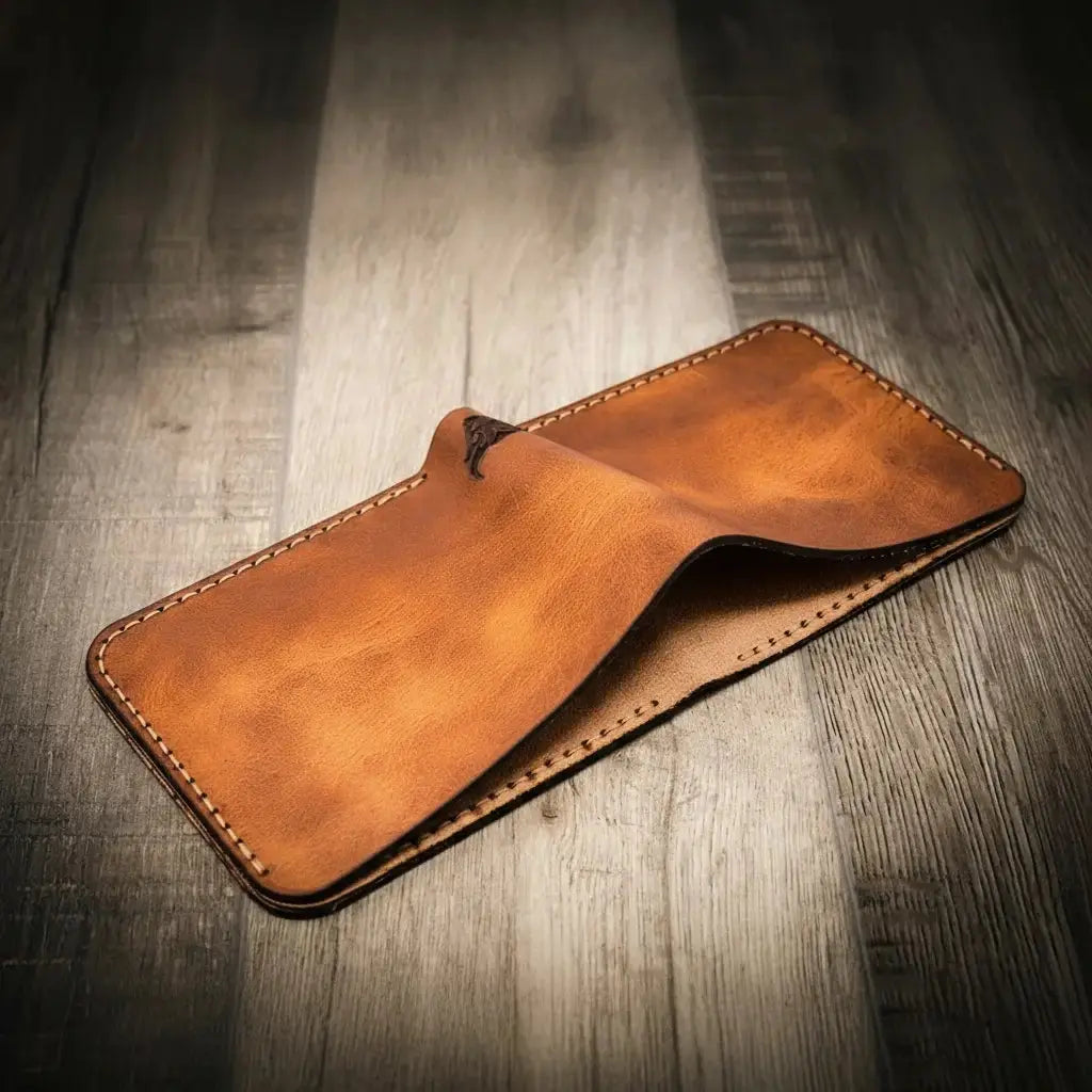 Big Bend Bifold Wallet by Bull Sheath Leather, handmade leather goods detail photo 13
