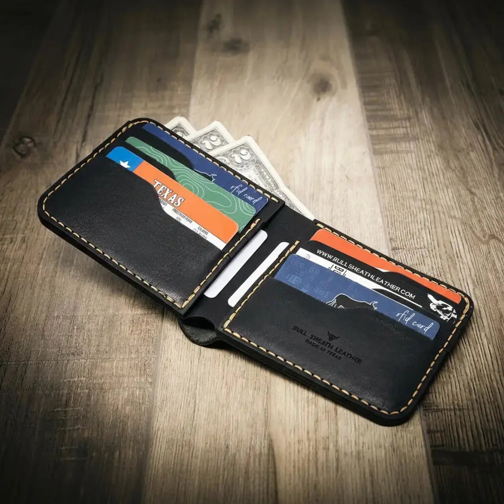 Big Bend Bifold Wallet by Bull Sheath Leather, handmade leather goods detail photo 16