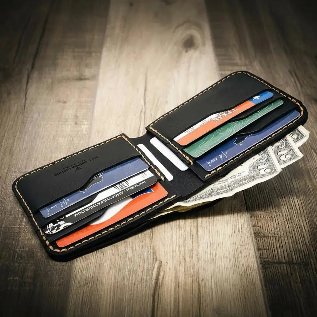Big Bend Bifold Wallet by Bull Sheath Leather, handmade leather goods detail photo 19