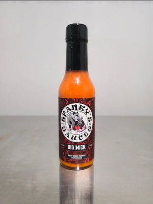 Spanky's Sauces BIG NICK Hot Sauce bottle with label