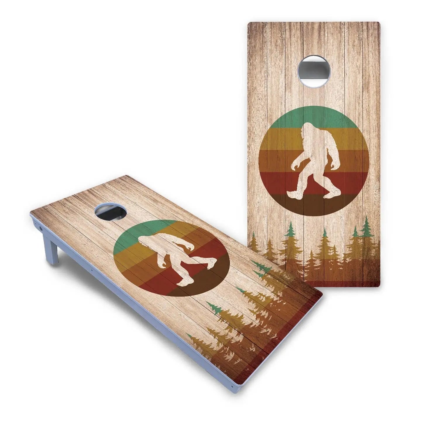 Bigfoot Circle Cornhole Boards - All Weather Series by Cornhole Solutions, custom cornhole board detail photo 2