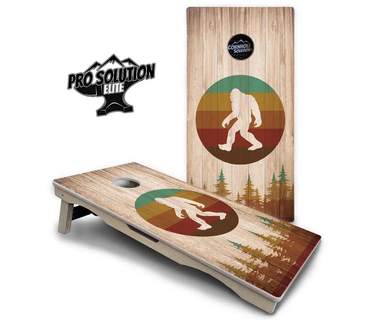 Bigfoot Circle Cornhole Boards - Pro Solution Elite Series by Cornhole Solutions, custom cornhole board detail photo 2