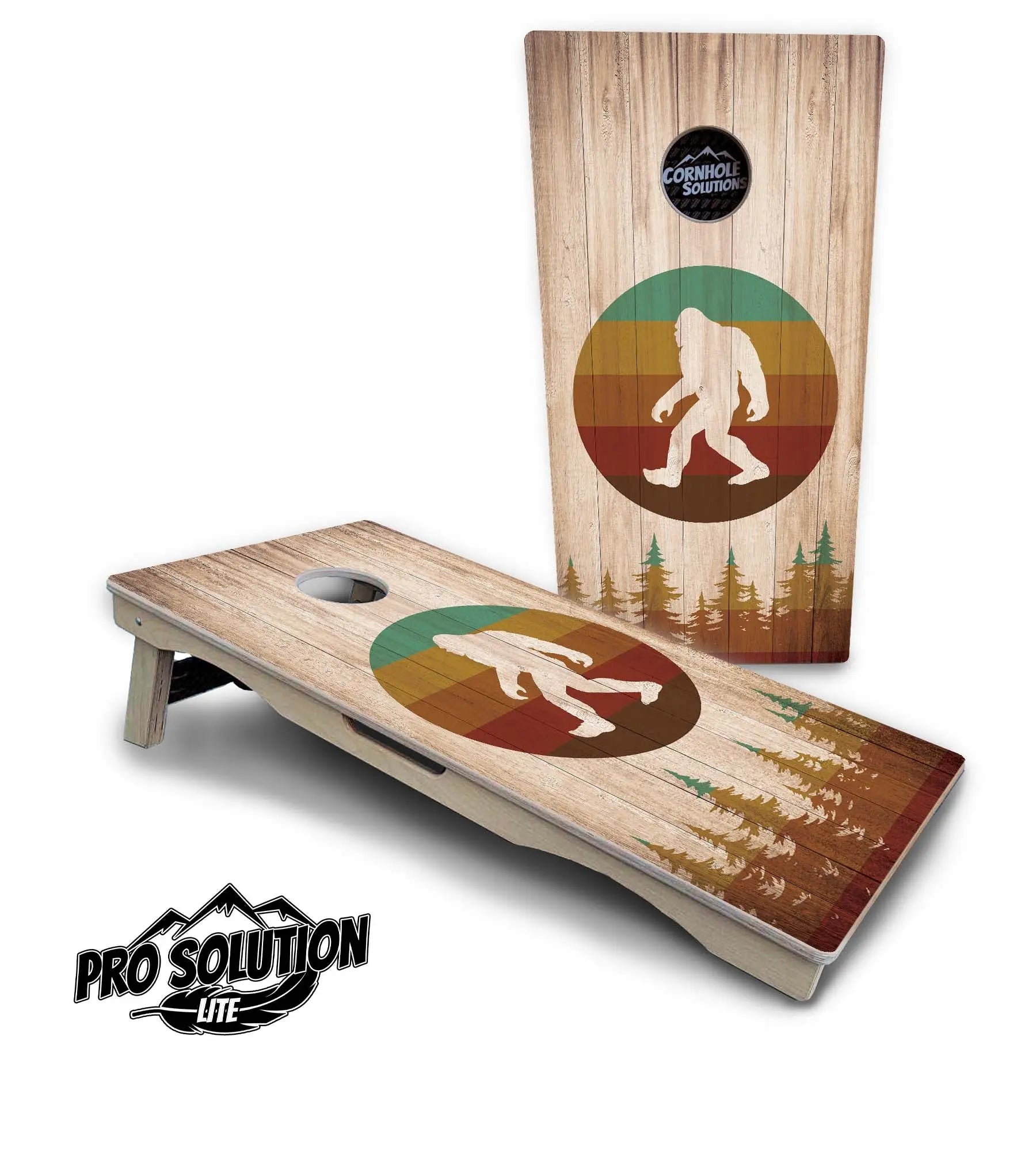 Bigfoot Circle Cornhole Boards - Pro Solution Lite Series by Cornhole Solutions, custom cornhole board detail photo 2