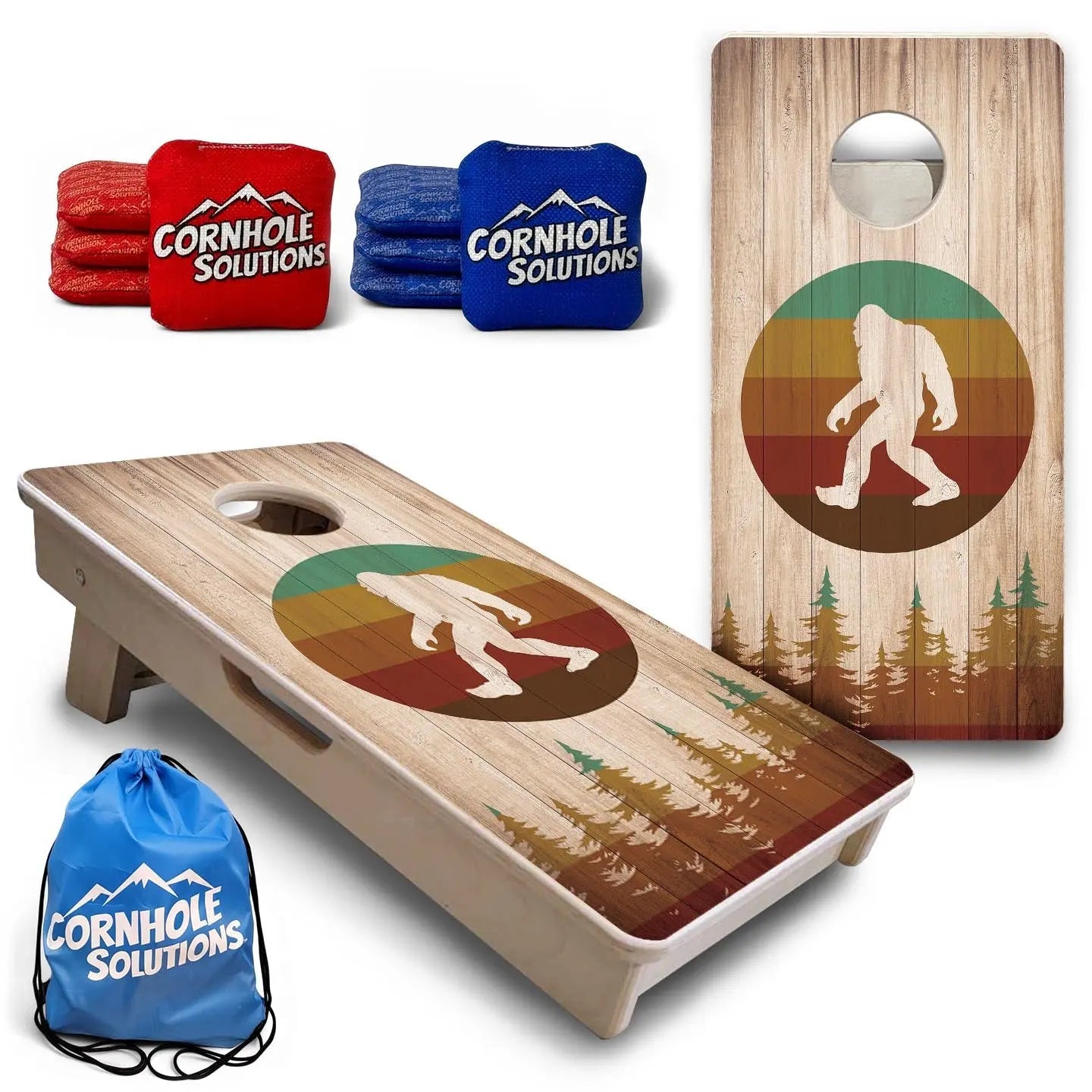 Bigfoot Circle - Mini or Vacation Size Cornhole Boards by Cornhole Solutions, custom cornhole board main product photo