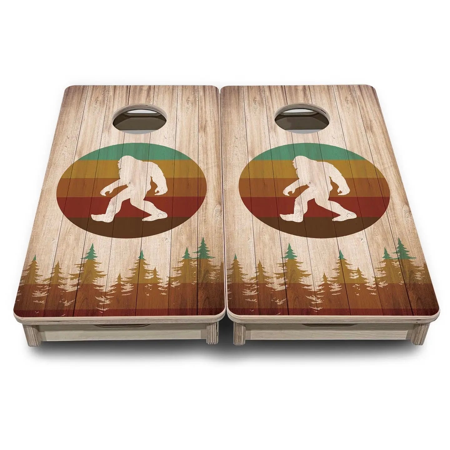 Bigfoot Circle - Mini or Vacation Size Cornhole Boards by Cornhole Solutions, custom cornhole board detail photo 2