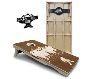 Bigfoot Mountain Scene Cornhole Boards - Pro Solution Elite Series Cornhole Solutions