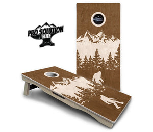Bigfoot Mountain Scene Cornhole Boards - Pro Solution Elite Series Cornhole Solutions