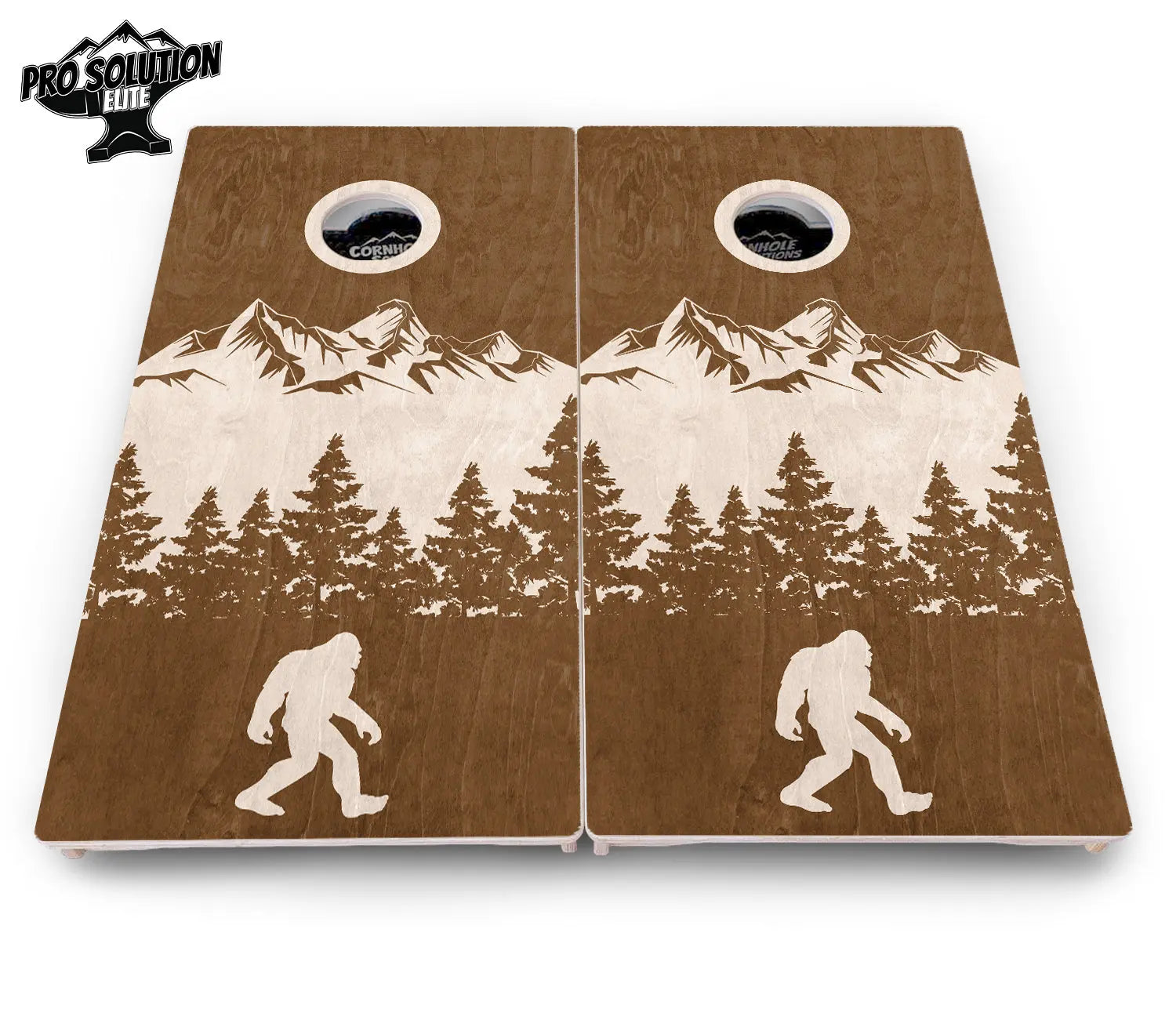 Bigfoot Mountain Scene Cornhole Boards - Pro Solution Elite Series Cornhole Solutions