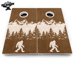 Bigfoot Mountain Scene Cornhole Boards - Pro Solution Elite Series Cornhole Solutions