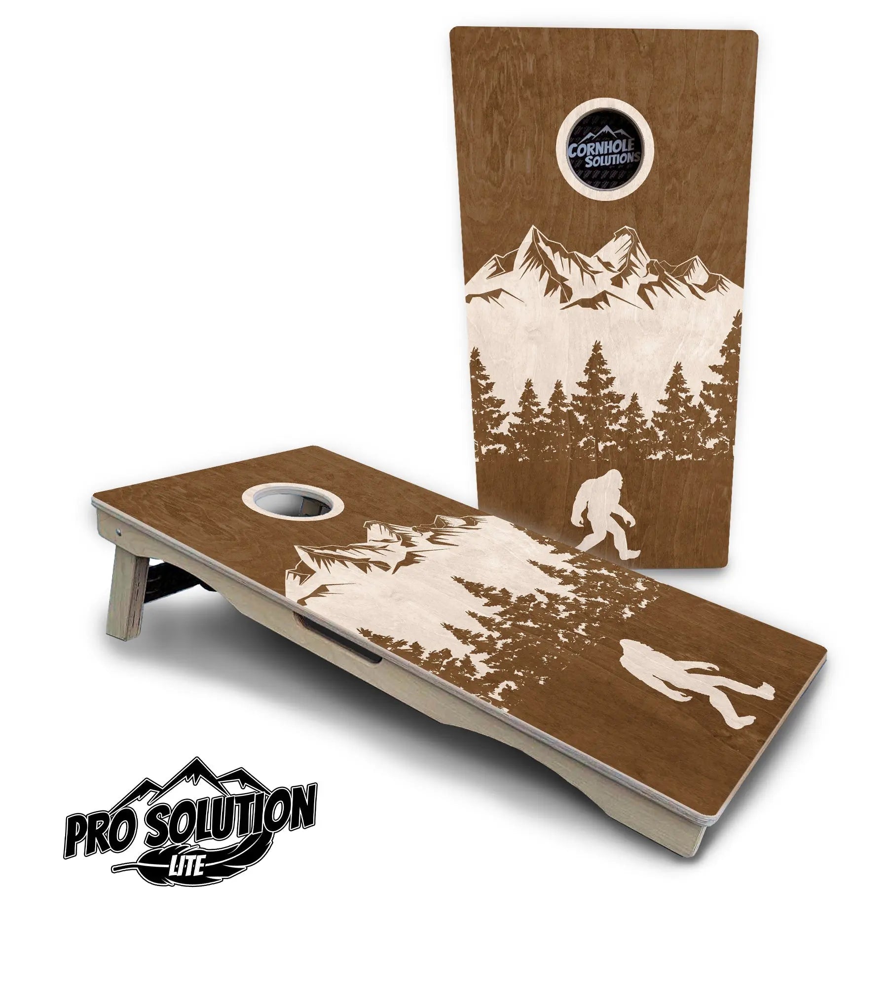 Bigfoot Mountain Scene Cornhole Boards - Pro Solution Lite Series Cornhole Solutions