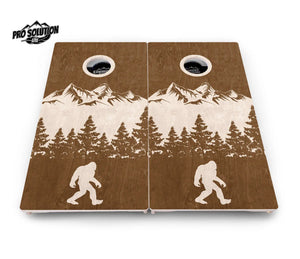 Bigfoot Mountain Scene Cornhole Boards - Pro Solution Lite Series Cornhole Solutions