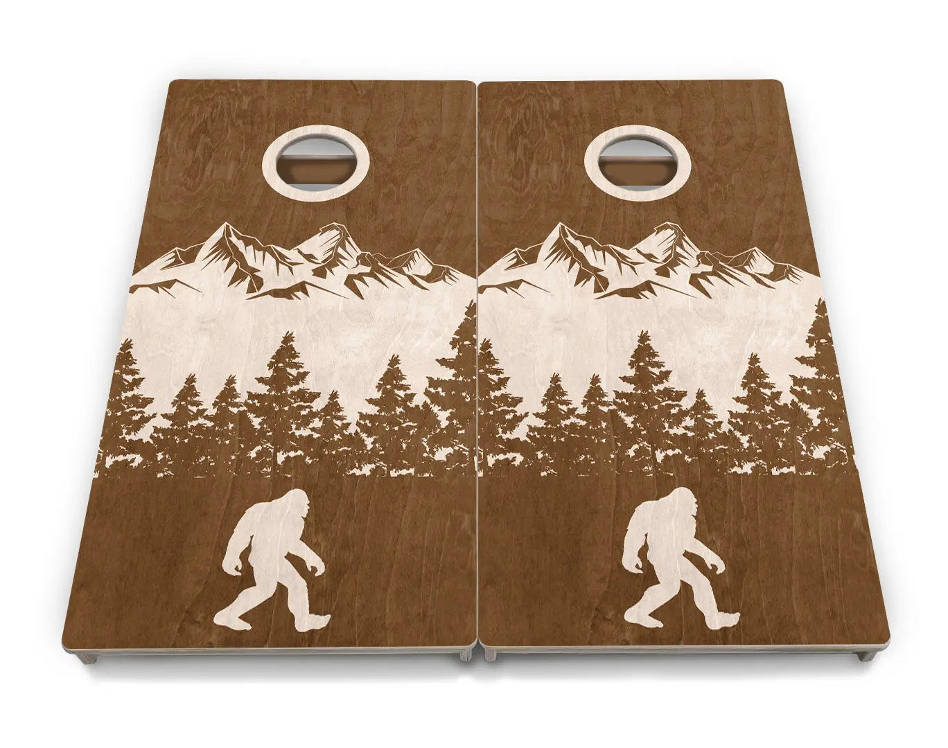 Bigfoot Mtn Scene Cornhole Boards - Professional Tournament Series by Cornhole Solutions, custom cornhole board detail photo 2