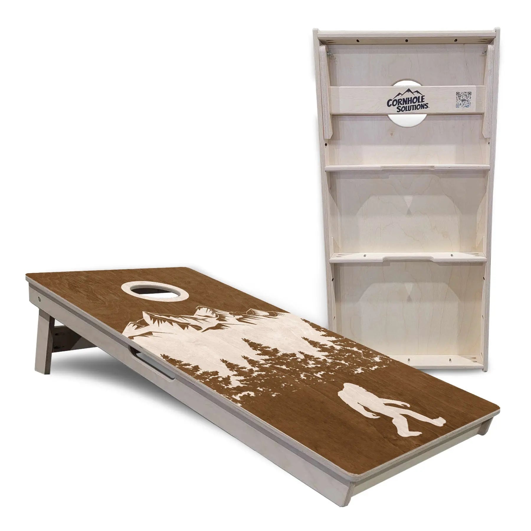 Bigfoot Mtn Scene Cornhole Boards - Professional Tournament Series by Cornhole Solutions, custom cornhole board detail photo 5