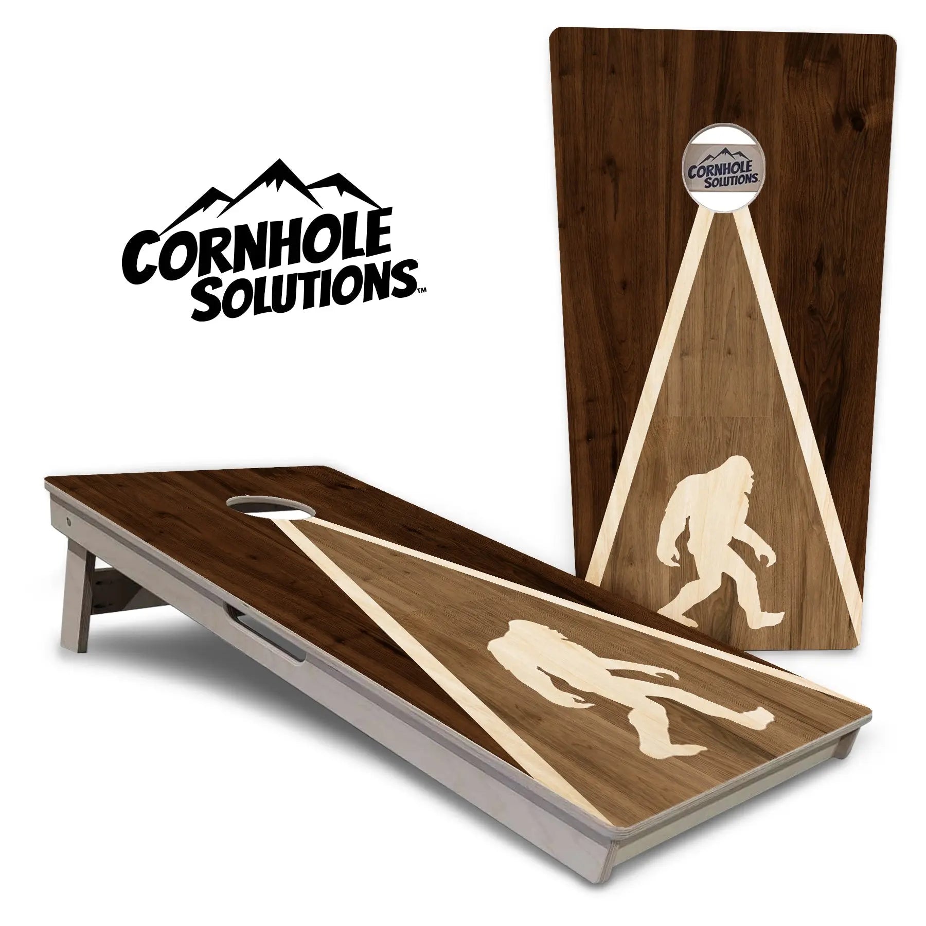 Bigfoot Triangle Cornhole Boards - Professional Tournament Series by Cornhole Solutions, custom cornhole board main product photo