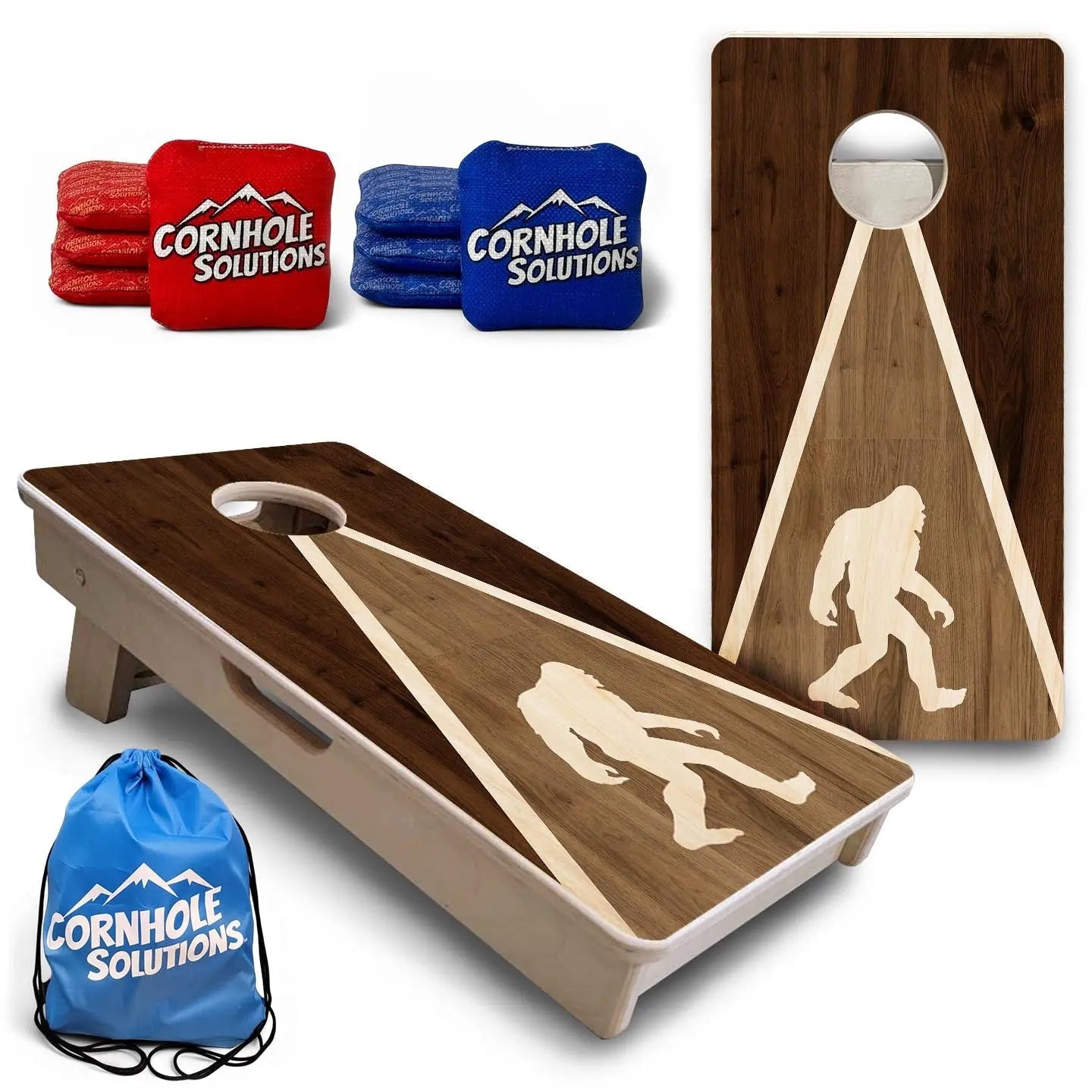 Bigfoot Triangle - Mini or Vacation Size Boards by Cornhole Solutions, custom cornhole board main product photo