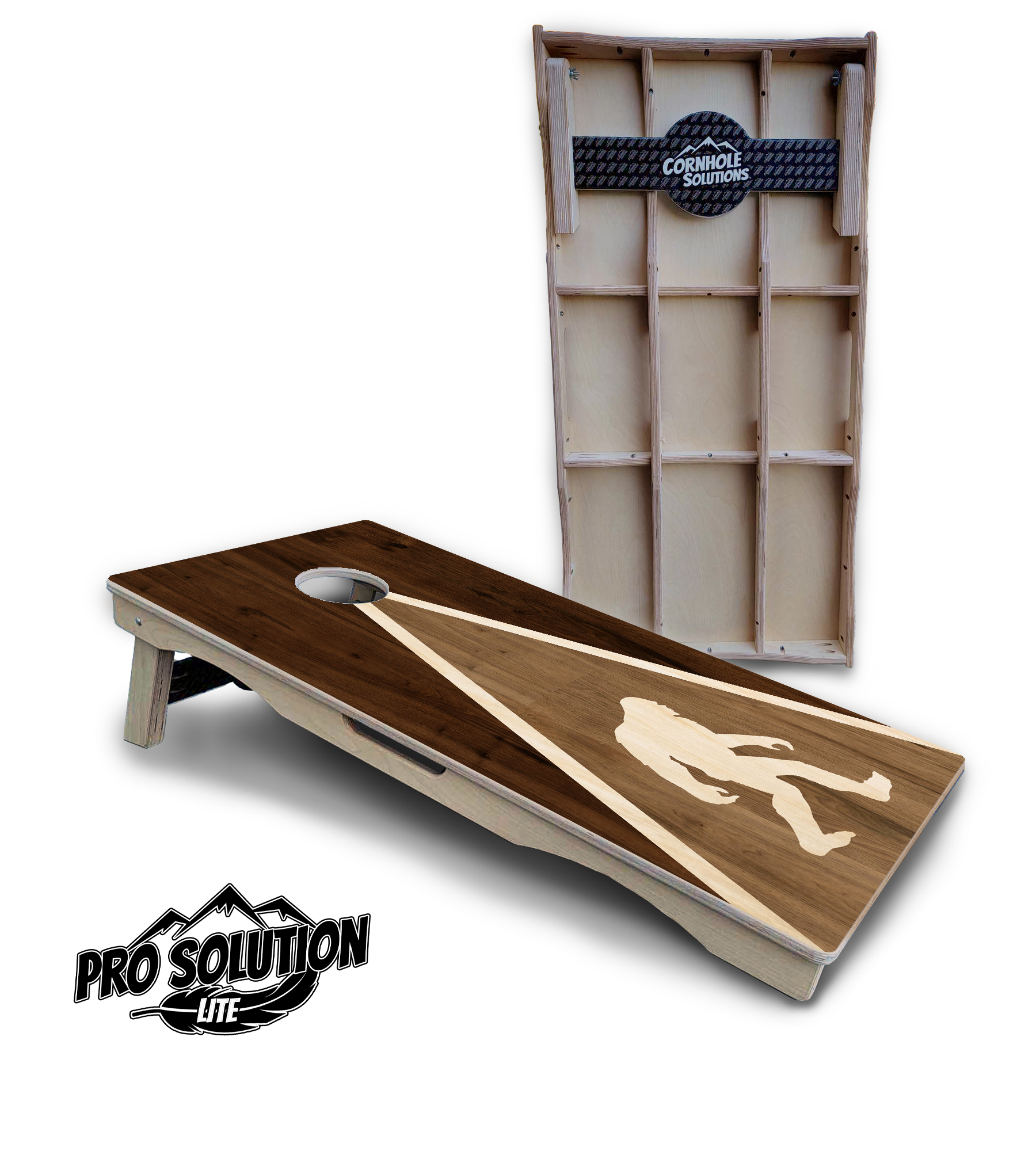Bigfoot Triangle Cornhole Boards - Pro Solution Lite Series by Cornhole Solutions, custom cornhole board main product photo
