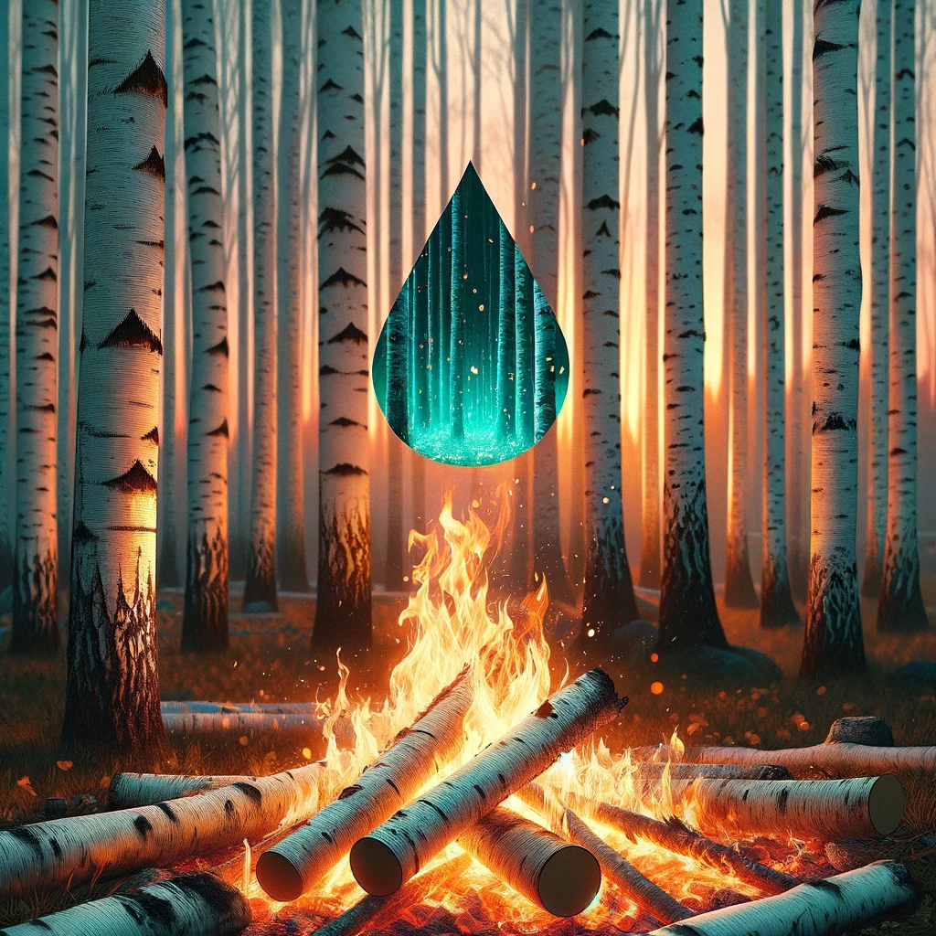 Birchwood Bliss Wax Melt by Dewdrop Mystique, view 2