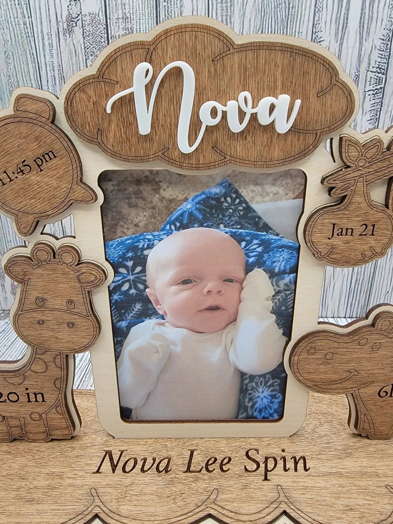 Birth Announcement Frame EverLee Creations