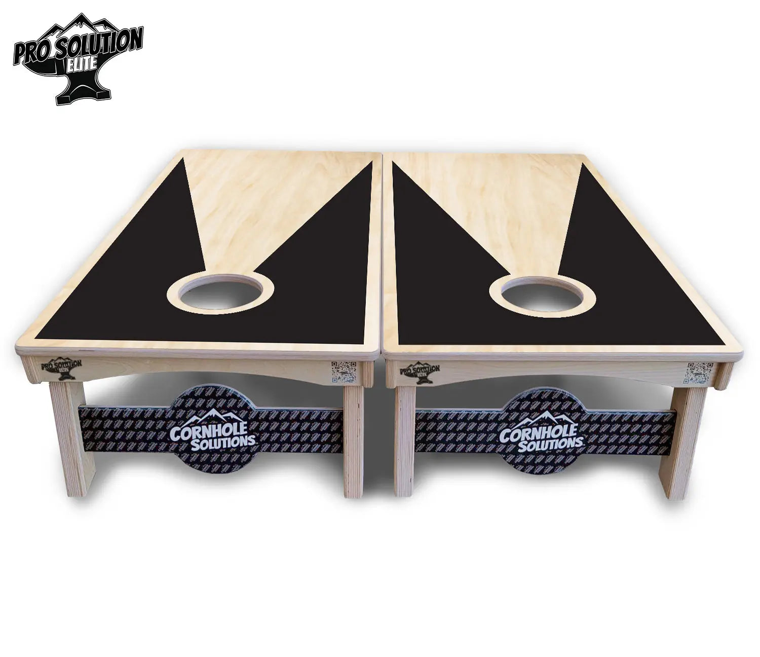 Black/Natural Keyhole Cornhole Boards - Pro Solution Elite Series Cornhole Solutions