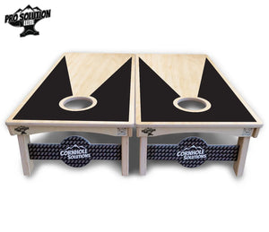 Black/Natural Keyhole Cornhole Boards - Pro Solution Elite Series Cornhole Solutions