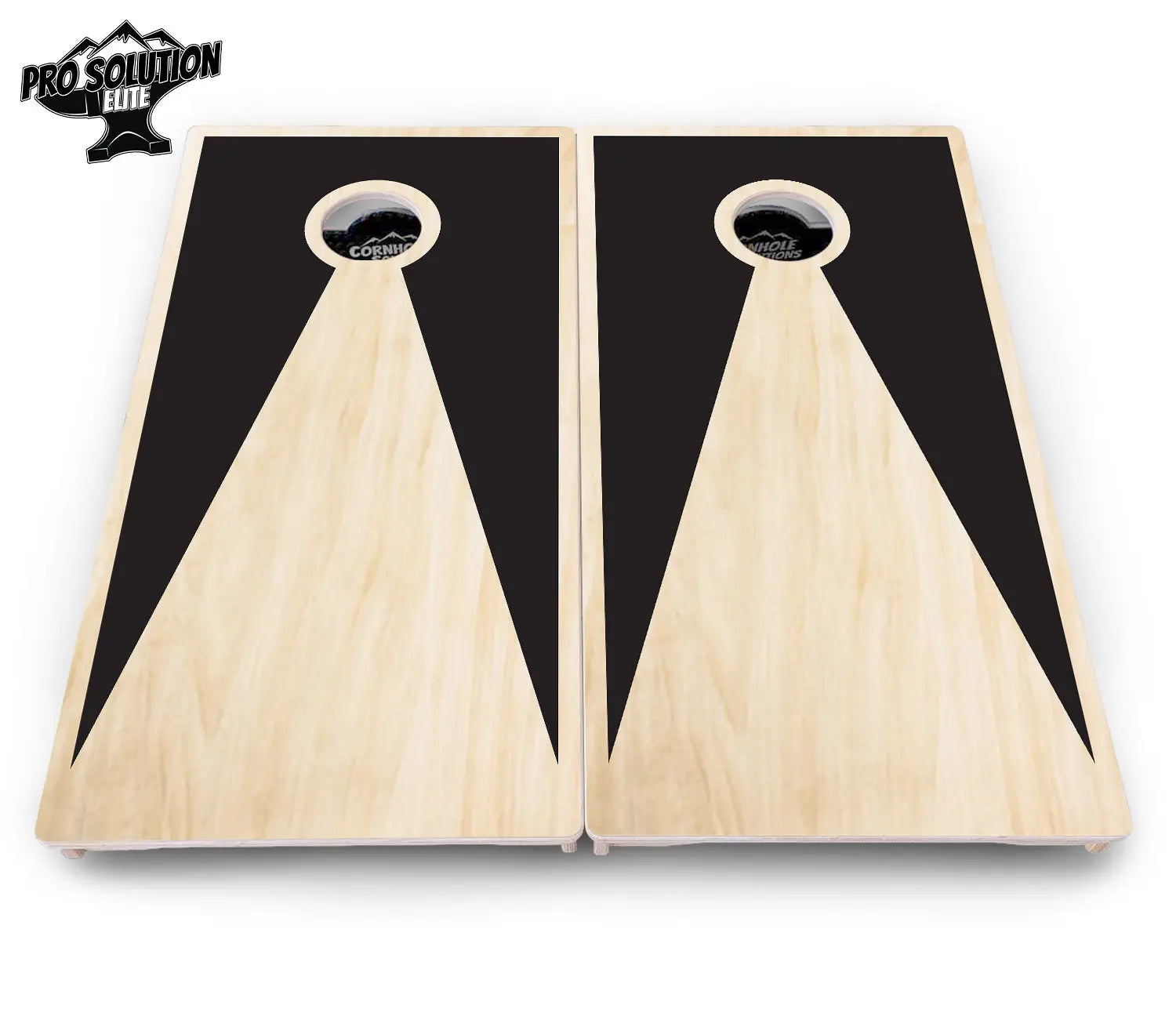 Black/Natural Keyhole Cornhole Boards - Pro Solution Elite Series Cornhole Solutions