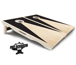 Black/Natural Keyhole Cornhole Boards - Pro Solution Elite Series Cornhole Solutions