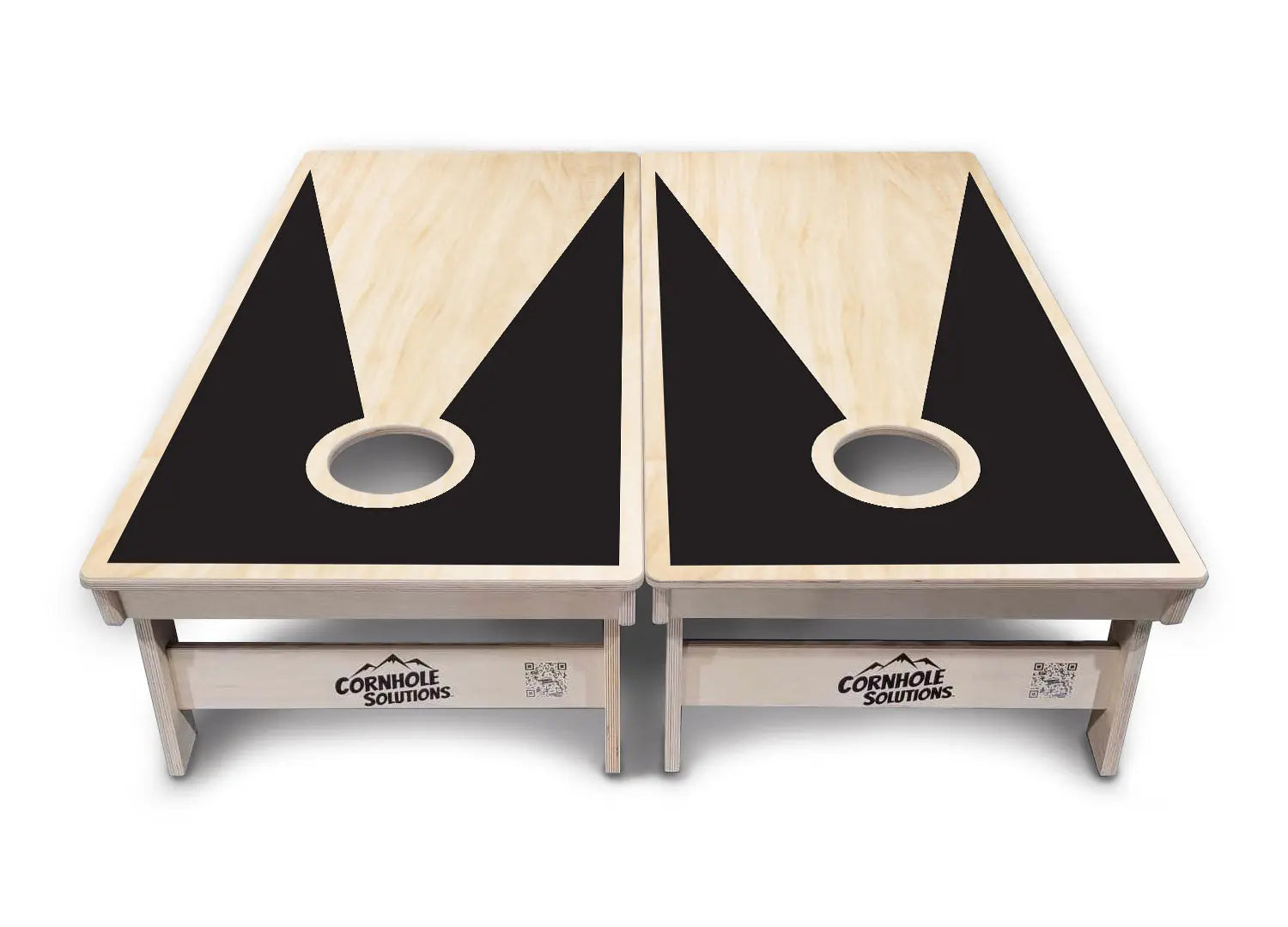 Black/Natural Keyhole Cornhole Boards - Professional Tournament Series by Cornhole Solutions, custom cornhole board detail photo 2