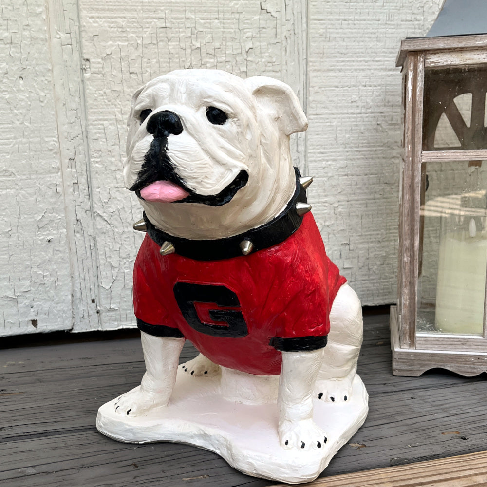 UGA Georgia Bulldog Mascot Stone Statue for Garden, Yard, Home Decor and Porch.