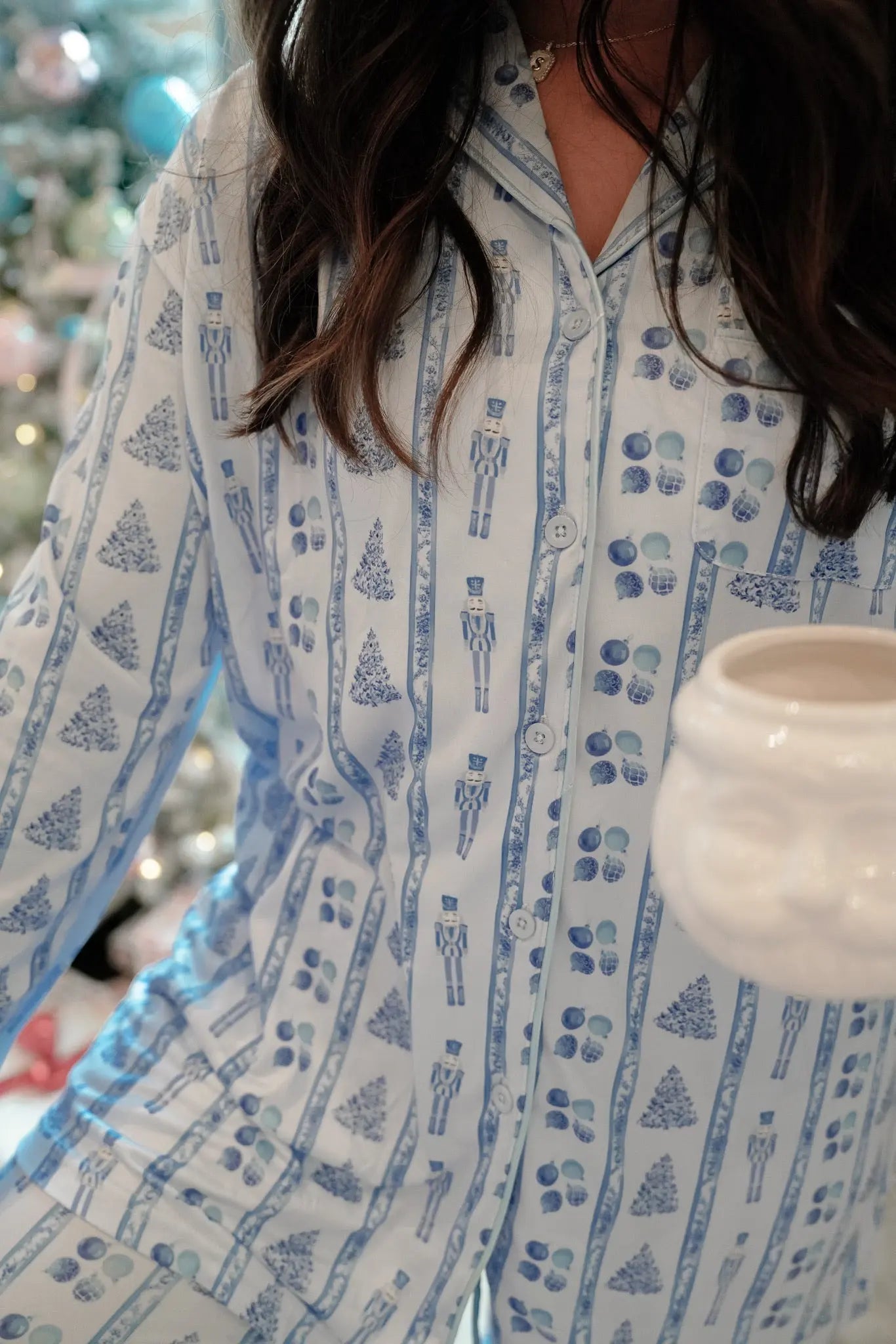 Blue Christmas - Long Pajama Set KenzKustomz