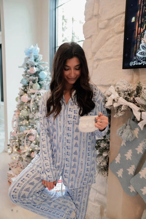 Blue Christmas - Long Pajama Set KenzKustomz