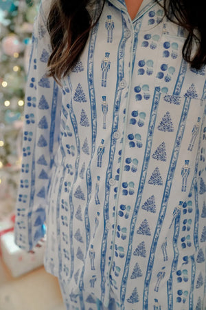 Blue Christmas - Long Pajama Set KenzKustomz
