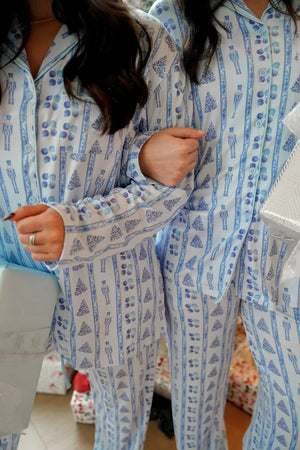Blue Christmas - Long Pajama Set KenzKustomz