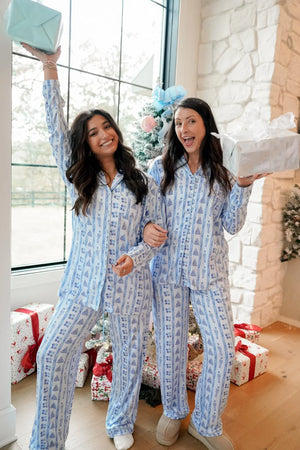 Blue Christmas - Long Pajama Set KenzKustomz