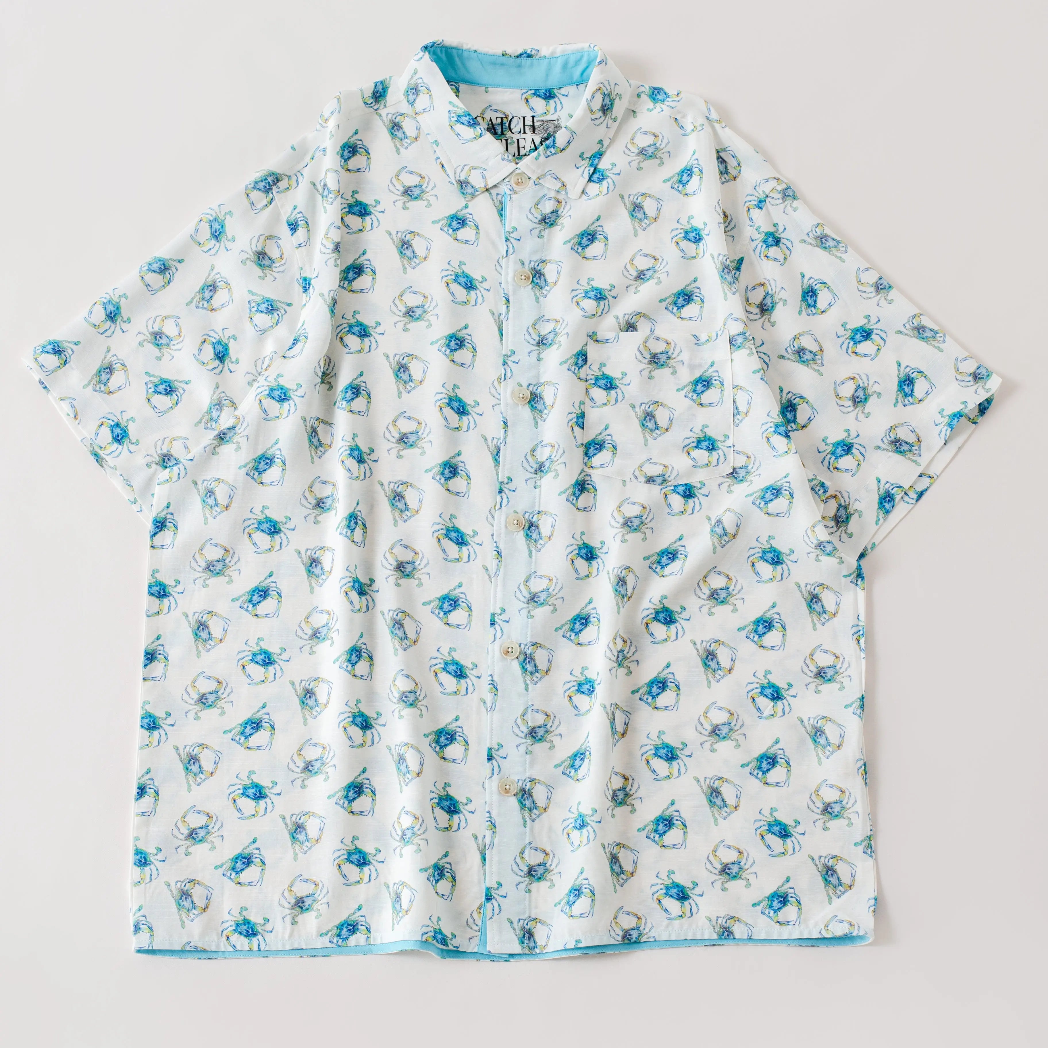 Blue Crabs Men's Festival Shirt by Nola Tawk, Southern lifestyle apparel main product photo