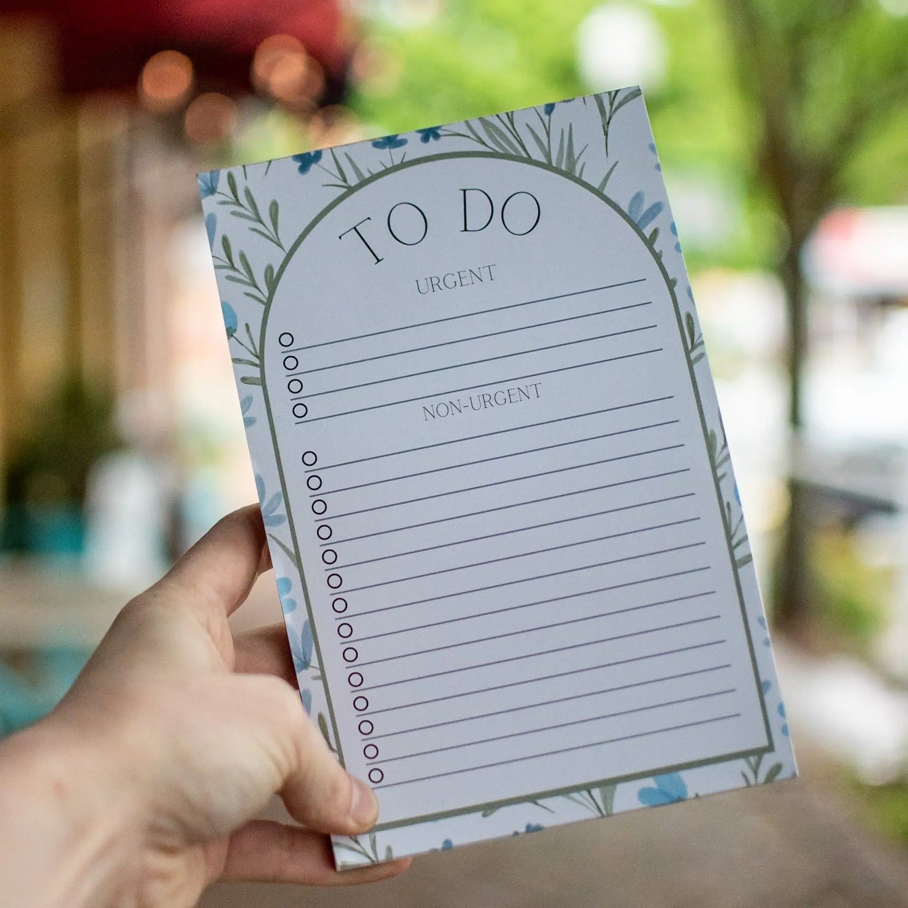 Blue Floral - To Do Notepad Still Magnolia