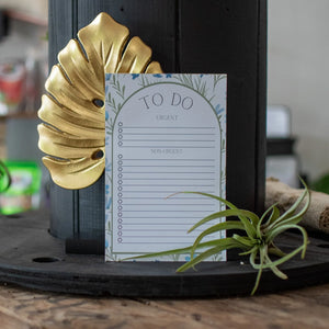 Blue Floral - To Do Notepad Still Magnolia