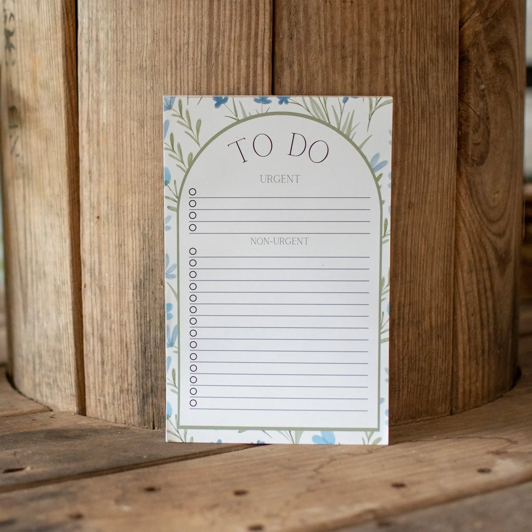 Blue Floral - To Do Notepad Still Magnolia