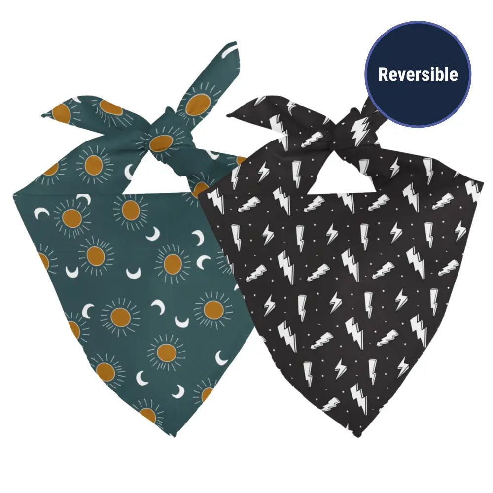 Blue Moon & Lightning Dog Bandana by Dog Bandana Co., pet accessory detail photo 2