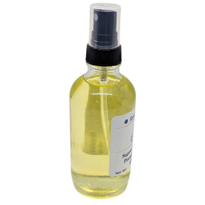 A 4oz bottle of Resilscents BLUE OBSIDIAN RESILMIST™ Room Spray with a black spray nozzle and clear cap on a white background.