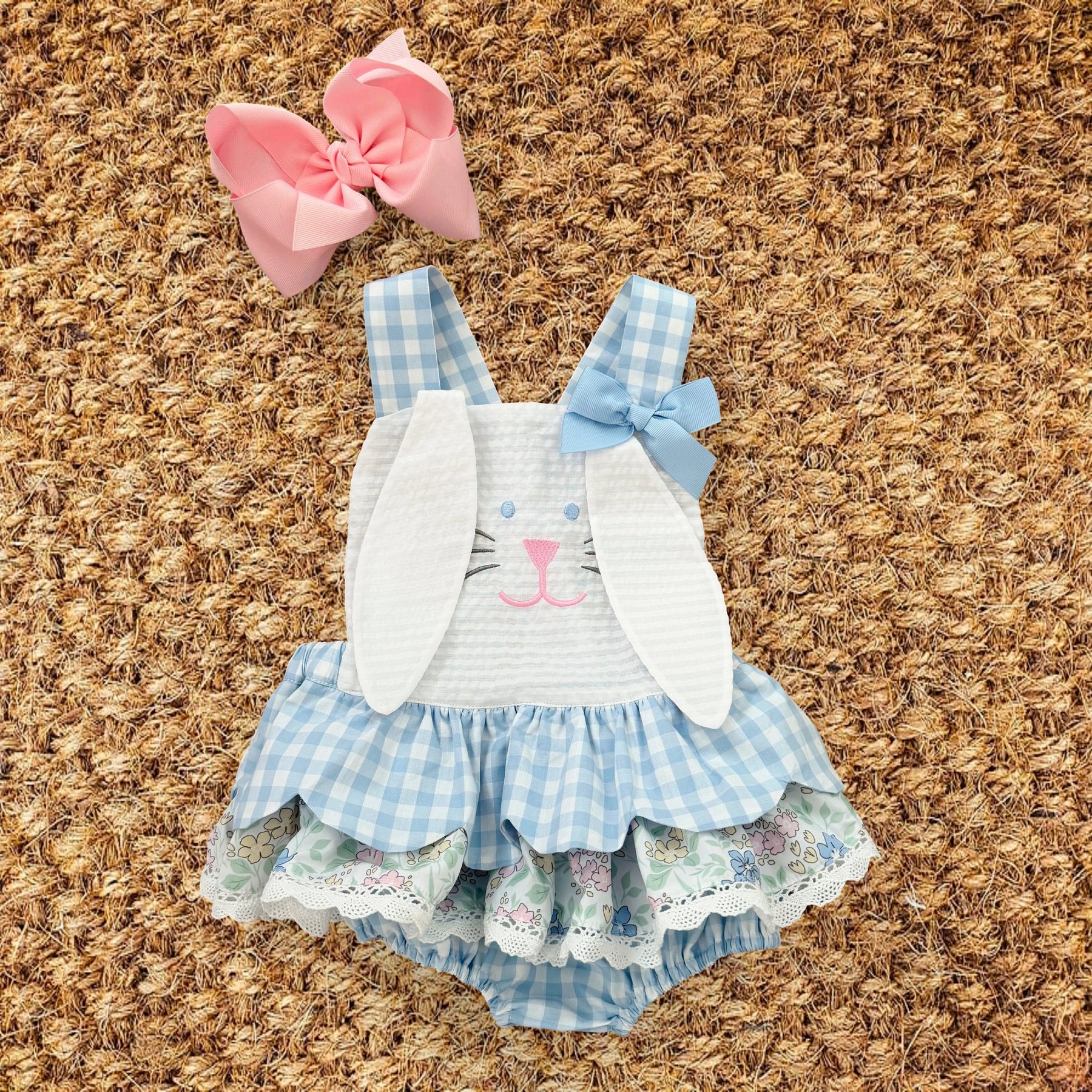 Blue Skirted Bunny Bubble Seven Lantern Lane