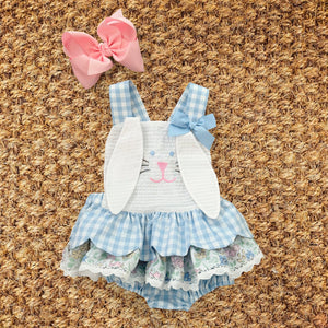 Blue Skirted Bunny Bubble Seven Lantern Lane
