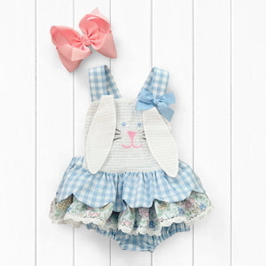 Blue Skirted Bunny Bubble Seven Lantern Lane