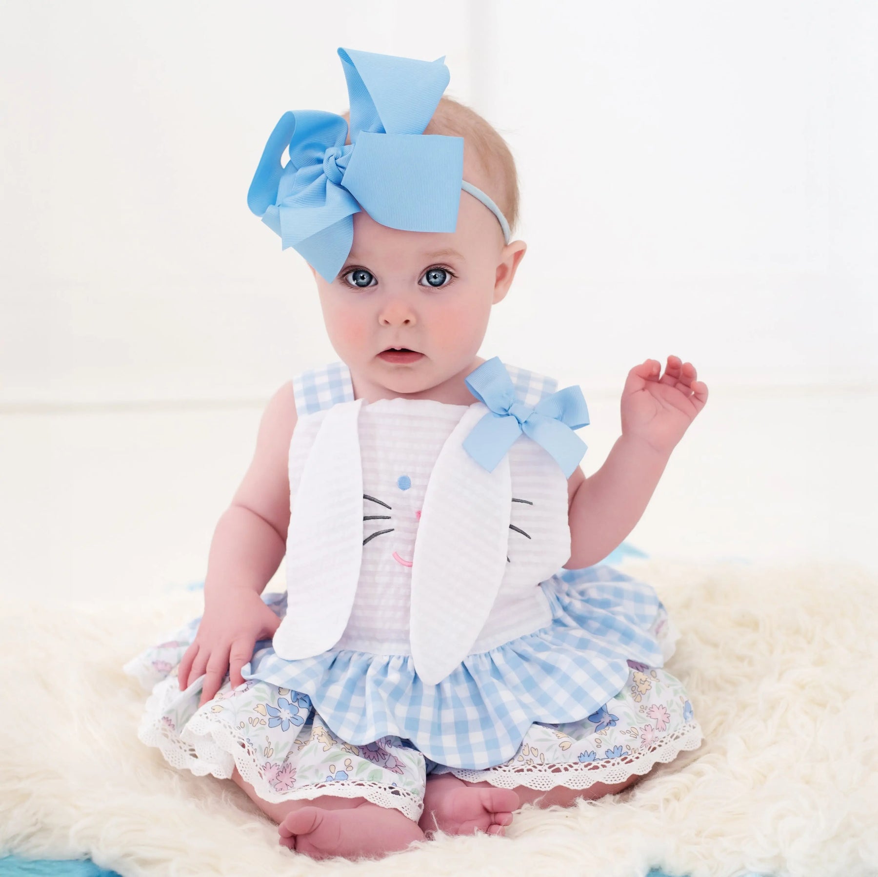 Blue Skirted Bunny Bubble Seven Lantern Lane