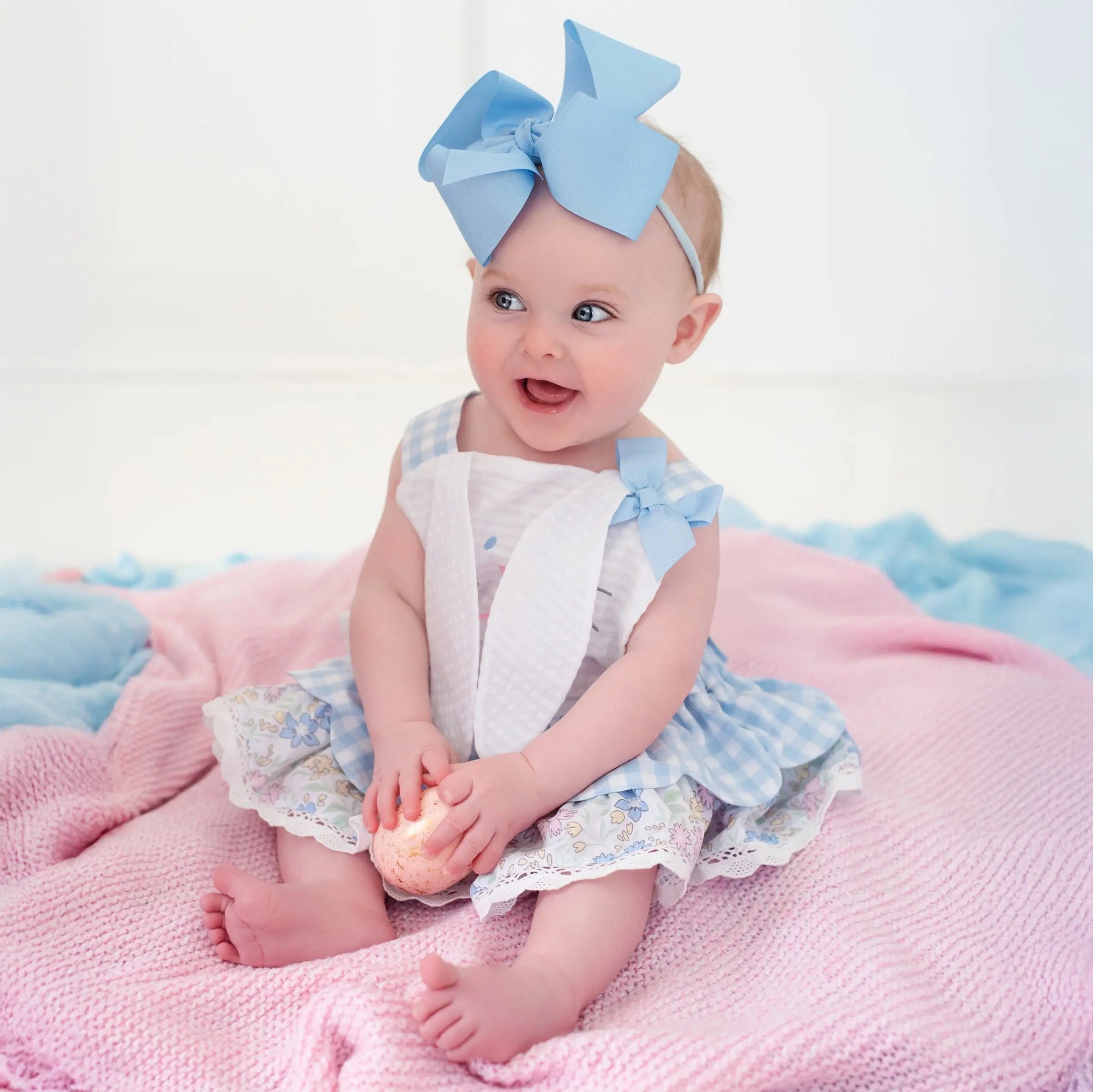 Blue Skirted Bunny Bubble Seven Lantern Lane
