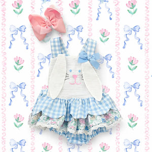 Blue Skirted Bunny Bubble Seven Lantern Lane