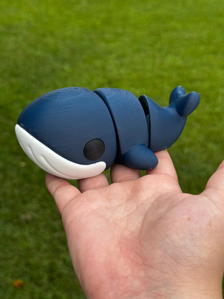 Blue Whale 3D Printed Fidget Toy | Large Ocean Sensory Toy