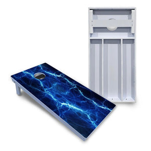 Blue & Green Lightning Cornhole Boards - All Weather Series Cornhole Solutions